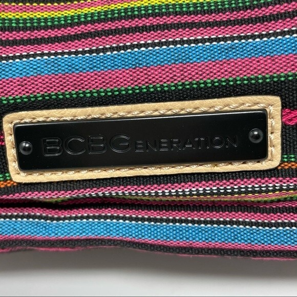 BCBGeneration Karlie Beach Tote Bag Black Multi - Picture 6 of 14